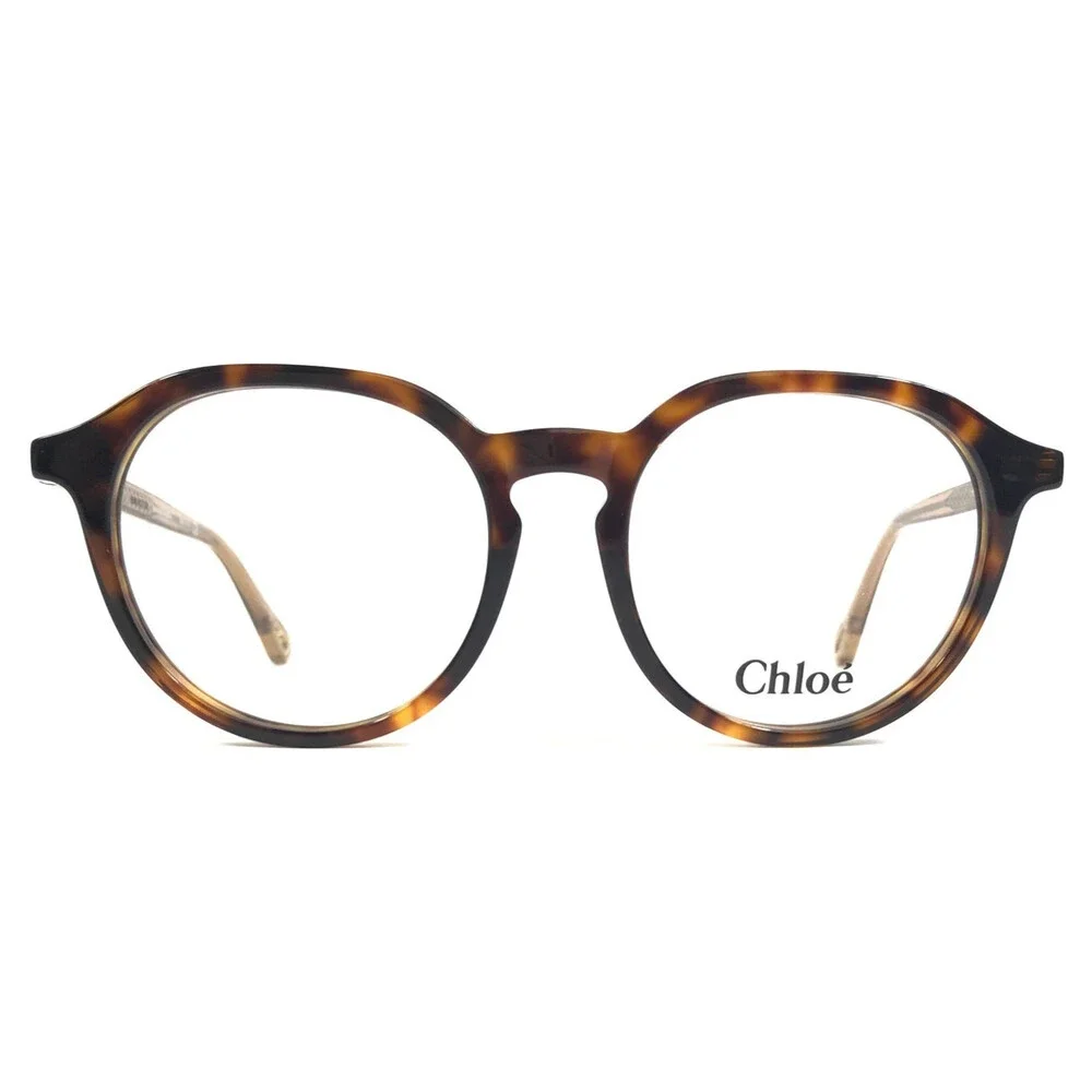 Chloe Eyeglasses Frames CH0012OA 004 Tortoise Gold Round Asian Fit 50-17-145